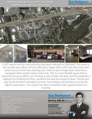 CENTRAL MOUNT PLEASANT LOCATION COMMERCIAL/OFFICE FLEX SPACE