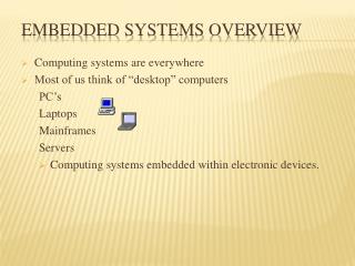 Embedded Systems Overview