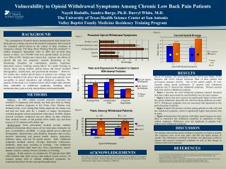 Vulnerability to Opioid Withdrawal Symptoms Among Chronic Low Back Pain Patients