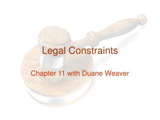 Legal Constraints