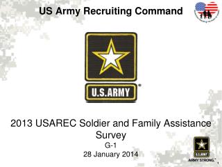 2013 USAREC Soldier and Family Assistance Survey G-1 28 January 2014