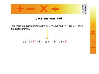 Don’t Subtract Add