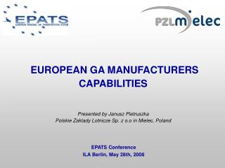 EPATS Conference ILA Berlin, May 28th, 2008