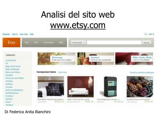 Analisi del sito web etsy