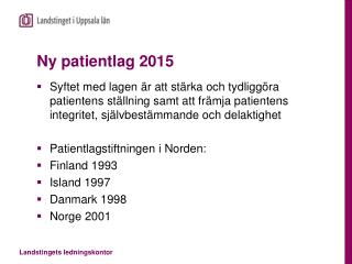 Ny patientlag 2015