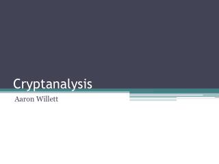 Cryptanalysis