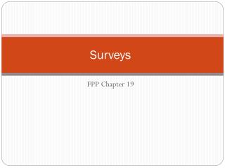 Surveys