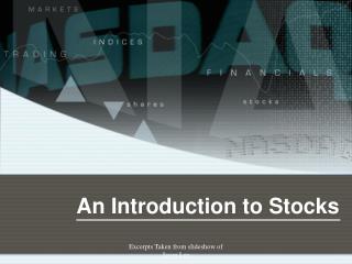 An Introduction to Stocks