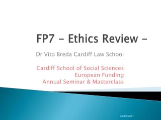 FP7 - Ethics Review -