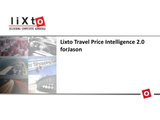 Lixto Travel Price Intelligence 2.0 forJason