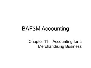 BAF3M Accounting