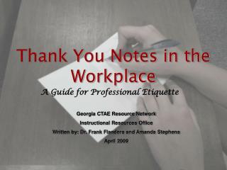 Thank You Notes in the Workplace