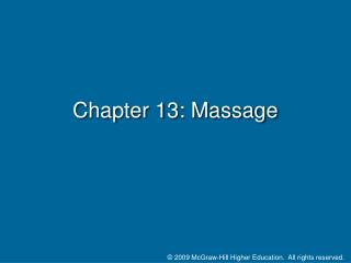 Chapter 13: Massage