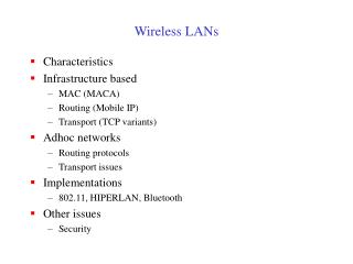 Wireless LANs