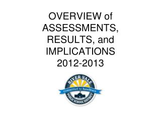 OVERVIEW of ASSESSMENTS, RESULTS, and IMPLICATIONS 2012-2013