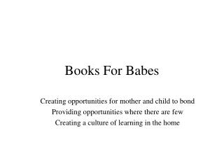 Books For Babes