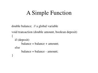 A Simple Function