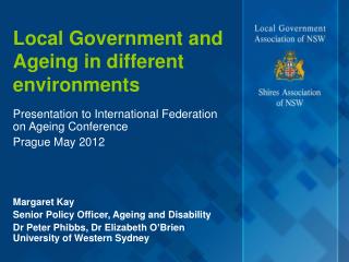 Local Government and Ageing in different environments