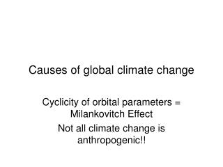 Causes of global climate change