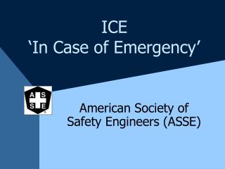 ICE ‘In Case of Emergency’