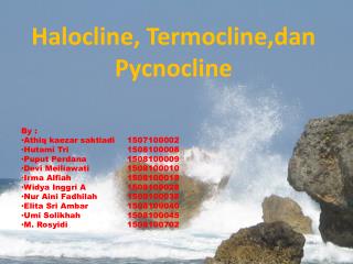 Halocline, Termocline, dan Pycnocline