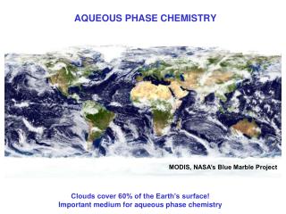 AQUEOUS PHASE CHEMISTRY