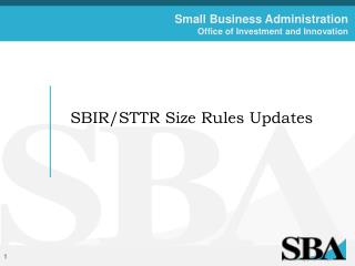 SBIR/STTR Size Rules Updates