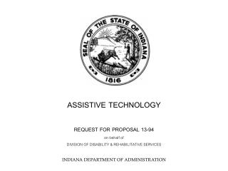 INDIANA DEPARTMENT OF ADMINISTRATION