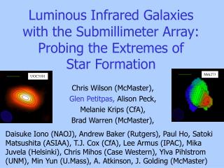 Luminous Infrared Galaxies with the Submillimeter Array: Probing the Extremes of Star Formation