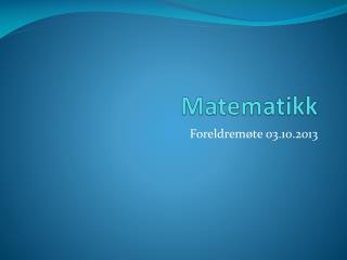 Matematikk