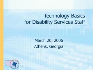 Technology Basics for Disability Services Staff