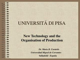 UNIVERSITÁ DI PISA