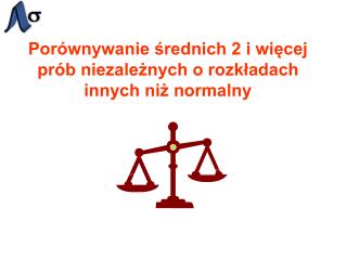 Porównywanie średnich 2 i więcej prób niezależnych o rozkładach innych niż normalny