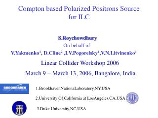 Compton based Polarized Positrons Source for ILC