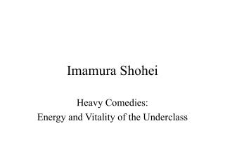 Imamura Shohei