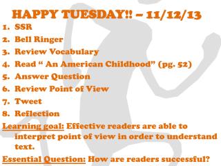 HAPPY TUESDAY!! – 11/12/13