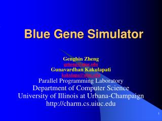 Blue Gene Simulator