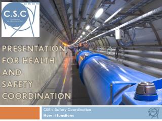 Presentation for health and safety coordination