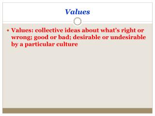 Values