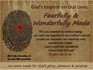 God’s Imprint on Our Lives