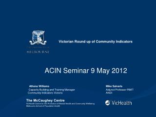 Victorian Round up of Community Indicators