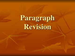 Paragraph Revision