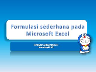 Formulasi sederhana pada Microsoft Excel