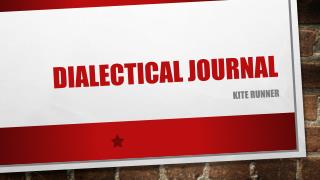 Dialectical Journal
