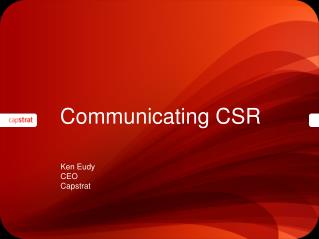 Communicating CSR