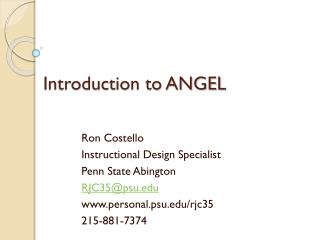Introduction to ANGEL