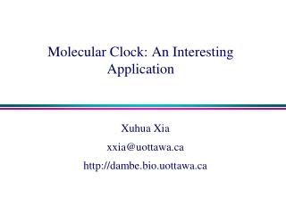 Molecular Clock: An Interesting Application