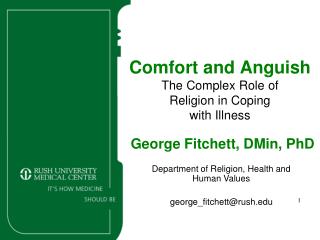 Comfort and Anguish The Complex Role of Religion in Coping with Illness