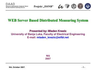 WEB Server Based Distributed Measuring System