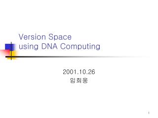 Version Space using DNA Computing